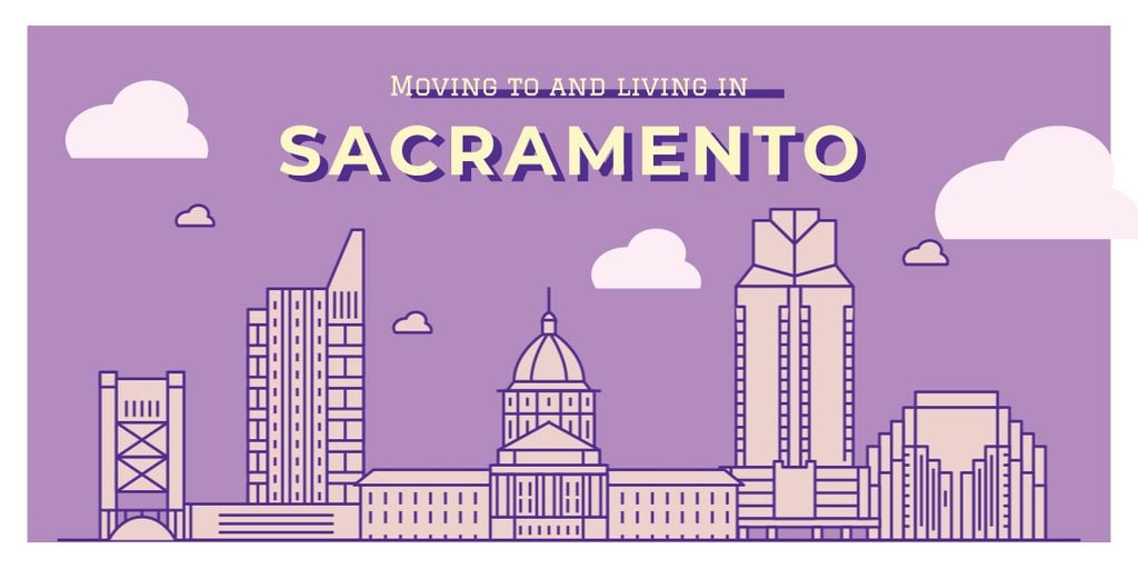 Sacramento city view Image Design Template