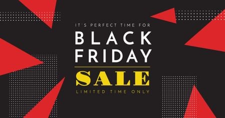 Platilla de diseño Black Friday sale Offer Facebook AD