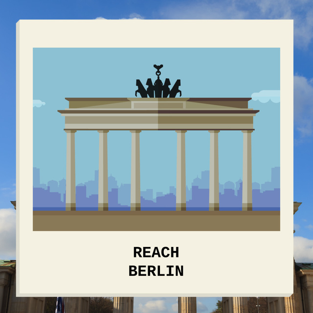 Template di design Berlin Famous Travel Spot Animated Post