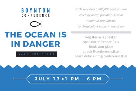 Szablon projektu Boynton conference the ocean is in danger Gift Certificate