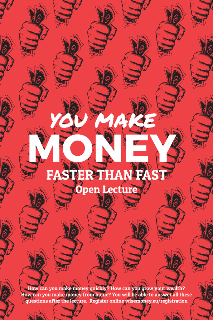 Making money poster Pinterest – шаблон для дизайна