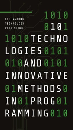 Plantilla de diseño de Binary digits on cyber background Instagram Story 