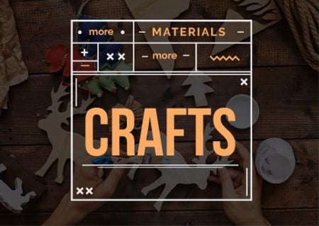 Handmade workshop with crafter Card Design Template
