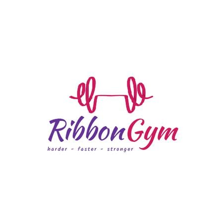 Gym Promotion with Barbell Icon Animated Logo tervezősablon
