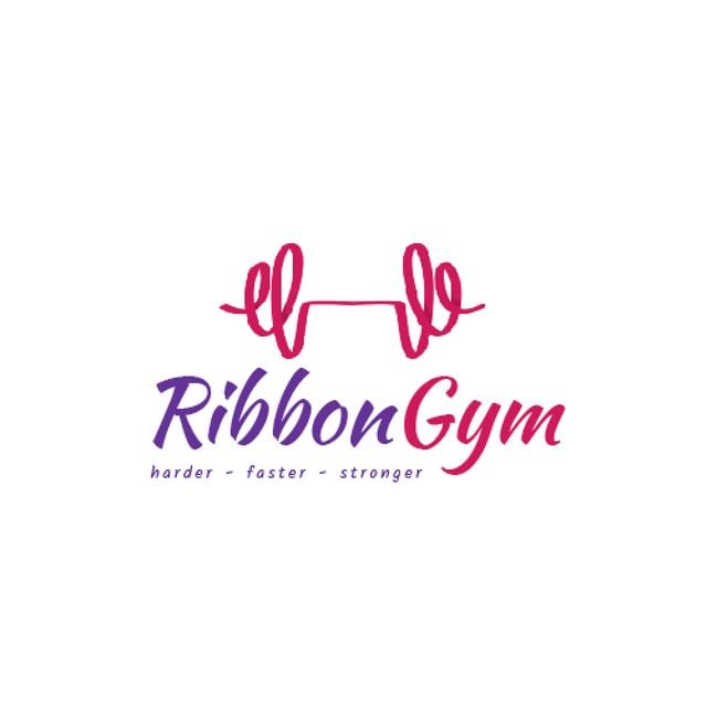 Designvorlage Gym Promotion with Barbell Icon für Animated Logo