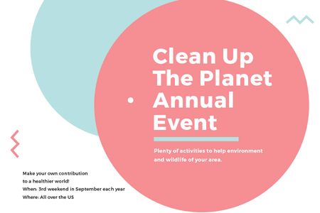 Clean up the Planet Annual event Gift Certificate tervezősablon