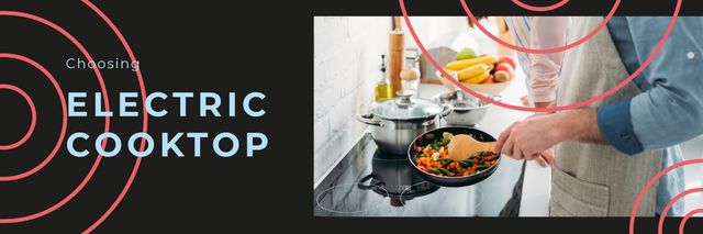 Electric Cooktop for Home Kitchen Twitterデザインテンプレート