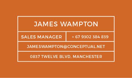 Sales Manager Services Offer Business card Design Template