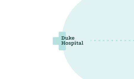 Platilla de diseño Hospital Ad with Blue Medical Cross Business card