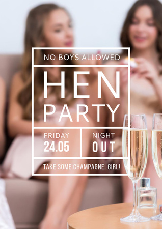 Template di design Hen party for Girls Poster