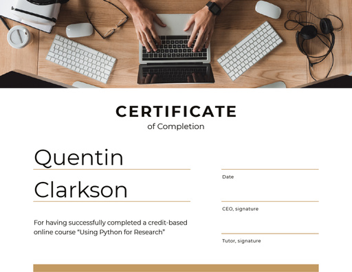 It Online Course Completion With Man By Laptop 