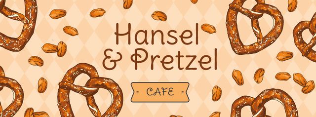 Delicious baked Pretzels Facebook cover – шаблон для дизайну