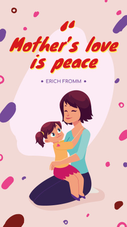 Modèle de visuel Happy Mother holding Child on Mother's Day - Instagram Story