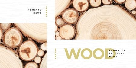Woodwork Industry News with Logs Image Design Template