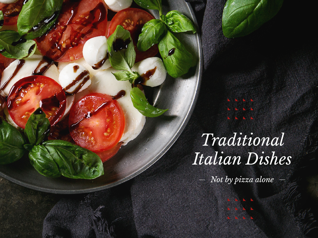 Plantilla de diseño de Traditional Italian Dishes Presentation 