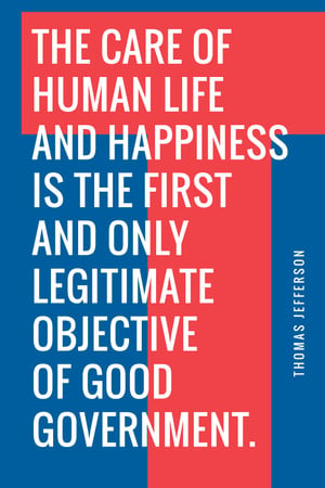 Government Quote on blue and red Tumblr tervezősablon