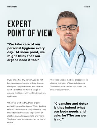 Doctor's expert advice on Health Newsletter Design Template