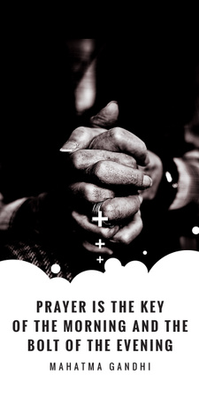 Hands Clasped in Religious Prayer Graphic Πρότυπο σχεδίασης