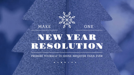 Designvorlage New Year Resolution Inspiration Glittering Tree für Full HD video