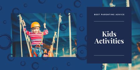 Activities for Kids with Child in Rope Park Image Design Template