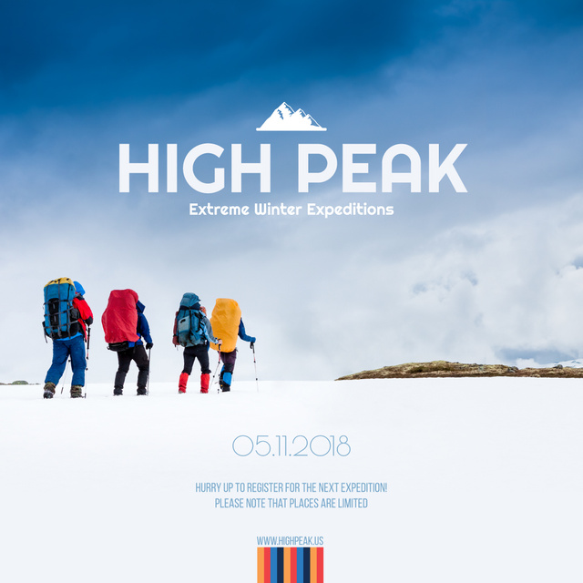 Plantilla de diseño de High peak travelling Announcement Instagram 