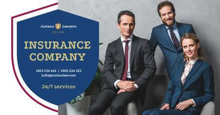 Insurance Company Successful Business Team Facebook AD Modelo de Design
