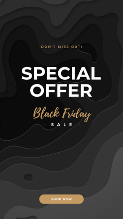 Black Friday Offer Frame with Layers Instagram Story Πρότυπο σχεδίασης