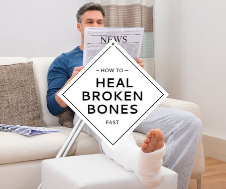 Platilla de diseño Man with Broken Leg reading Newspaper Facebook