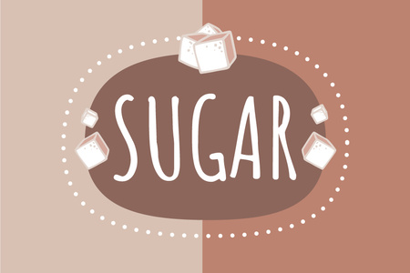 Designvorlage Sugar brand promotion für Label