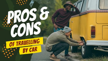 Travelling Tips People Changing Car Tire Youtube Thumbnail Design Template