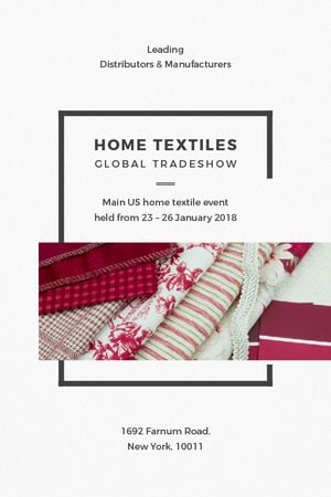 Platilla de diseño Home Textiles Event Announcement in Red Tumblr
