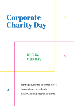 Corporate Charity Day Poster Πρότυπο σχεδίασης
