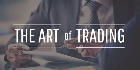 Art of trading with Businessmen Image Design Template