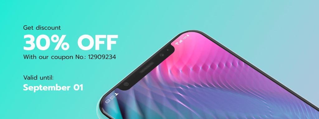 Discount on Modern Smartphone Coupon Design Template