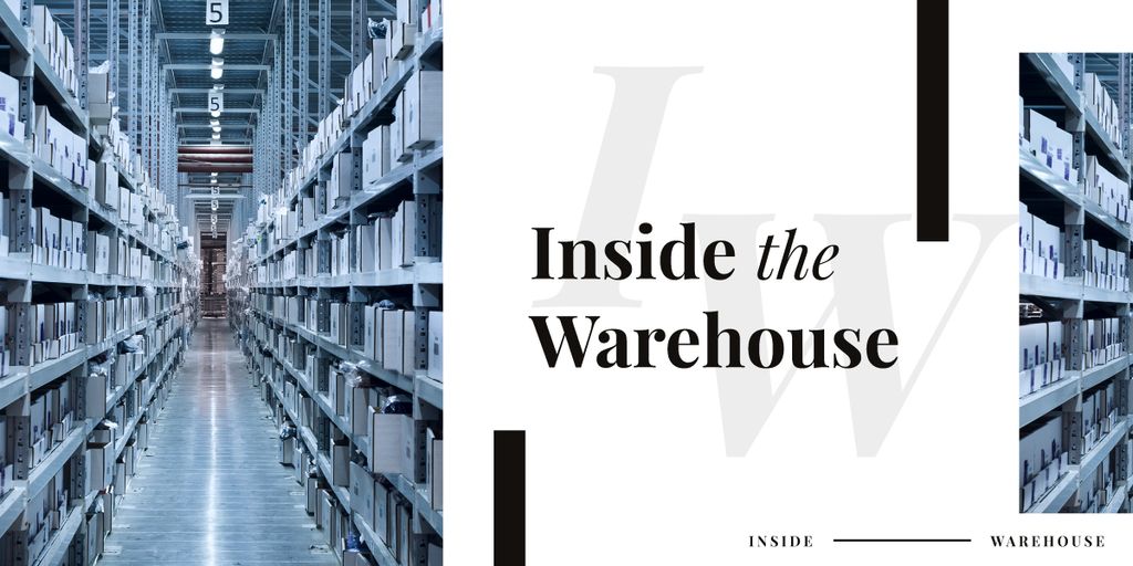 Shelves in warehouse interior Image Modelo de Design