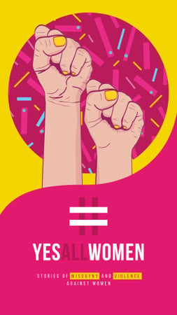 lázadó női kezek Instagram Story tervezősablon