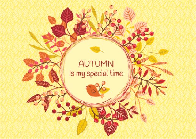 Autumn is my special time banner Card Šablona návrhu