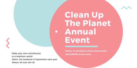 Ecological Event Simple Circles Frame Image Design Template