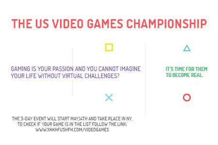 Template di design Video games Championship Gift Certificate