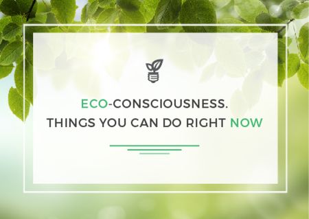 Eco-consciousness concept Card – шаблон для дизайну