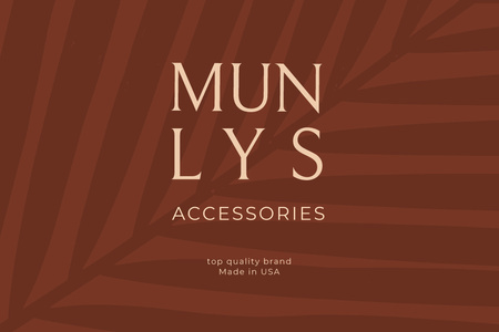 Accessories ad on red Leaves Label Design Template