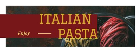 Plantilla de diseño de Colorful Italian pasta Facebook cover 