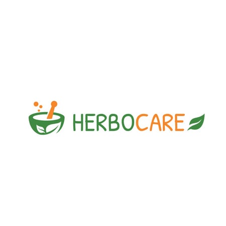 kasviperäisten lääkkeiden mainos vihreässä Logo Design Template