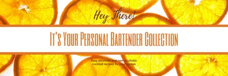 Personal bartender collection Ad with Oranges Email header – шаблон для дизайну
