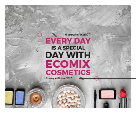 Ontwerpsjabloon van Large Rectangle van Ecomix cosmetics poster