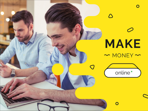 Money Online Ad With Businessmen 