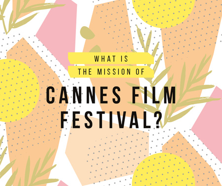 Plantilla de diseño de Cannes Film Festival golden palm Facebook 