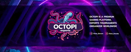 Designvorlage Gaming Platform ad on Neon tunnel für Twitch Profile Banner