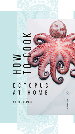 Raw octopus delicacy Instagram Story Tasarım Şablonu