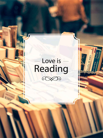 Ontwerpsjabloon van Poster US van Reading Inspiration Books on Shelves